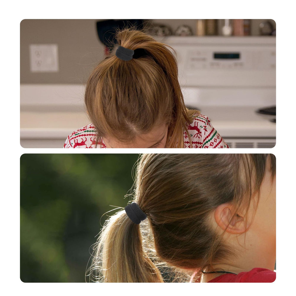 QRTVI seamless soft-band detail gently glides from hair.