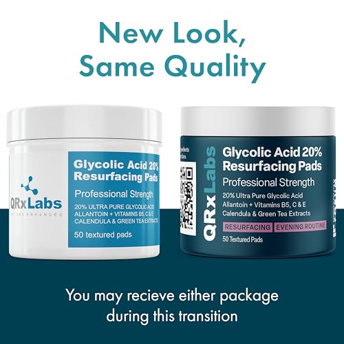 QRxLabs Glycolic 20% pads patch-test behind ear illustration