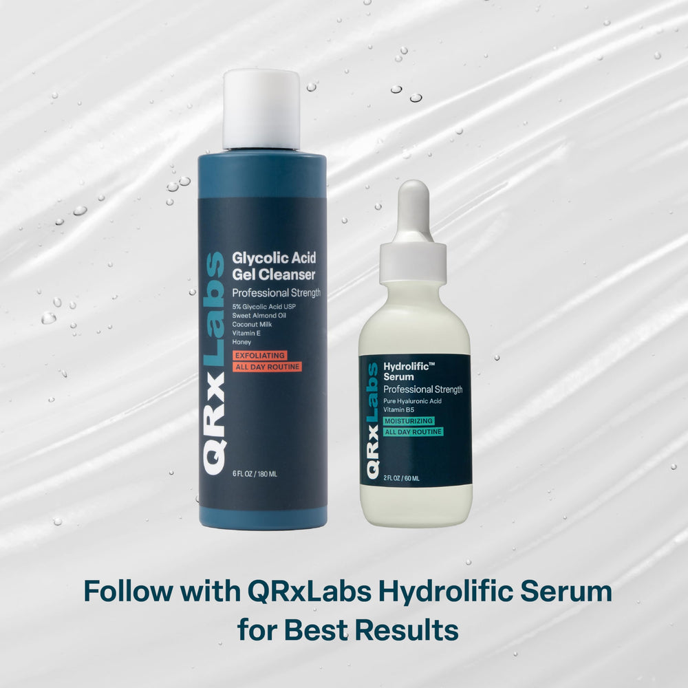 QRxLabs glycolic acid face wash eco-friendly packaging and design