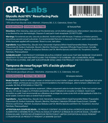 QRxLabs Glycolic Acid Pads textured pads capture professional at-home exfoliation