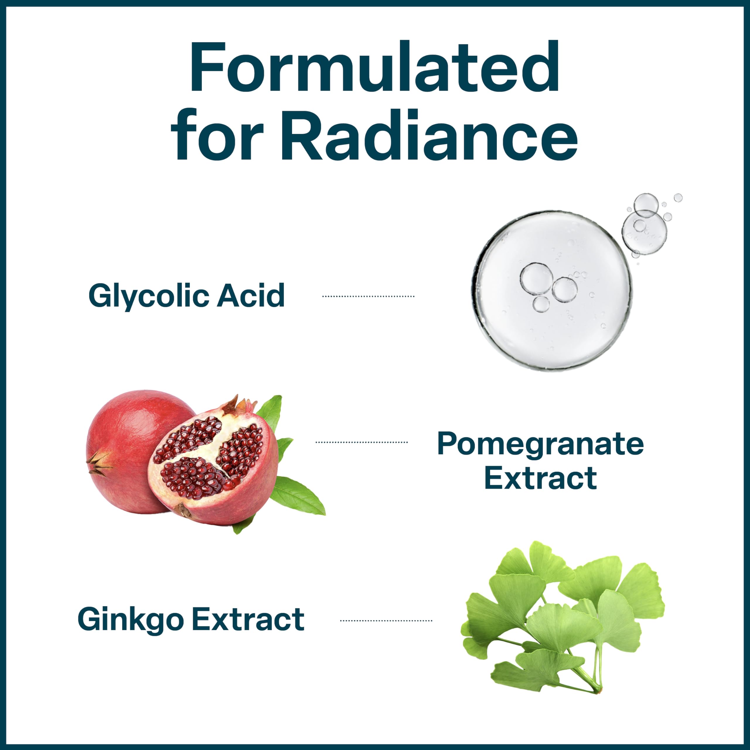 QRxLabs Glycolic Acid Toner liquid swirl emphasizes texture refinement and even tone.