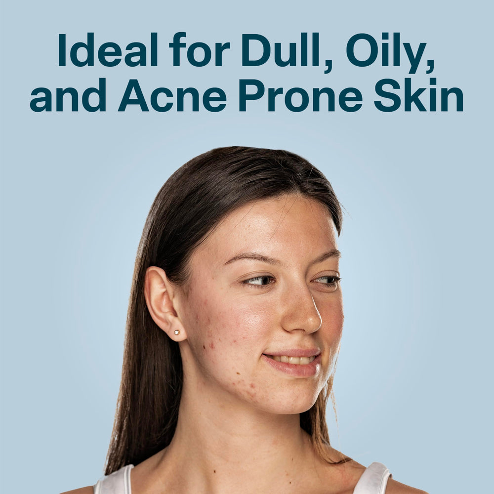 QRxLabs Glycolic Acid Toner with witch hazel and green tea suggests clarifying care.