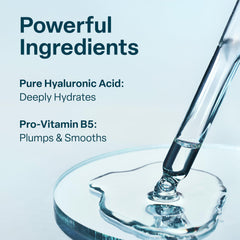 QRxLabs Hyaluronic Acid Serum Vitamin B5 label highlighting hydration ingredients.