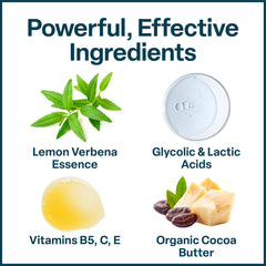 QRxLabs neck cream ingredients panel shows glycolic and lactic acids with royal jelly.