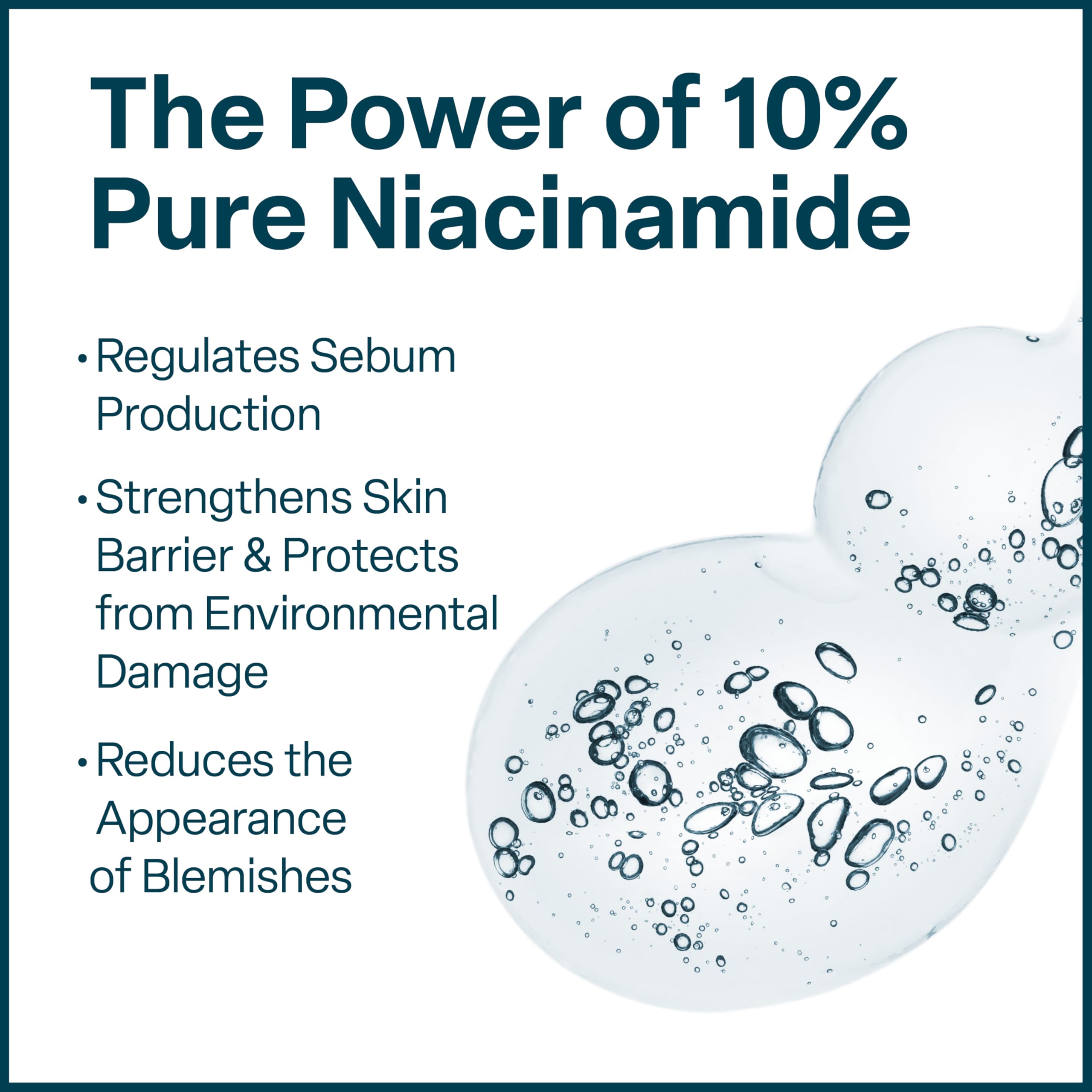QRxLabs NiacinaMax label closeup highlights 10% Niacinamide potency for skin texture