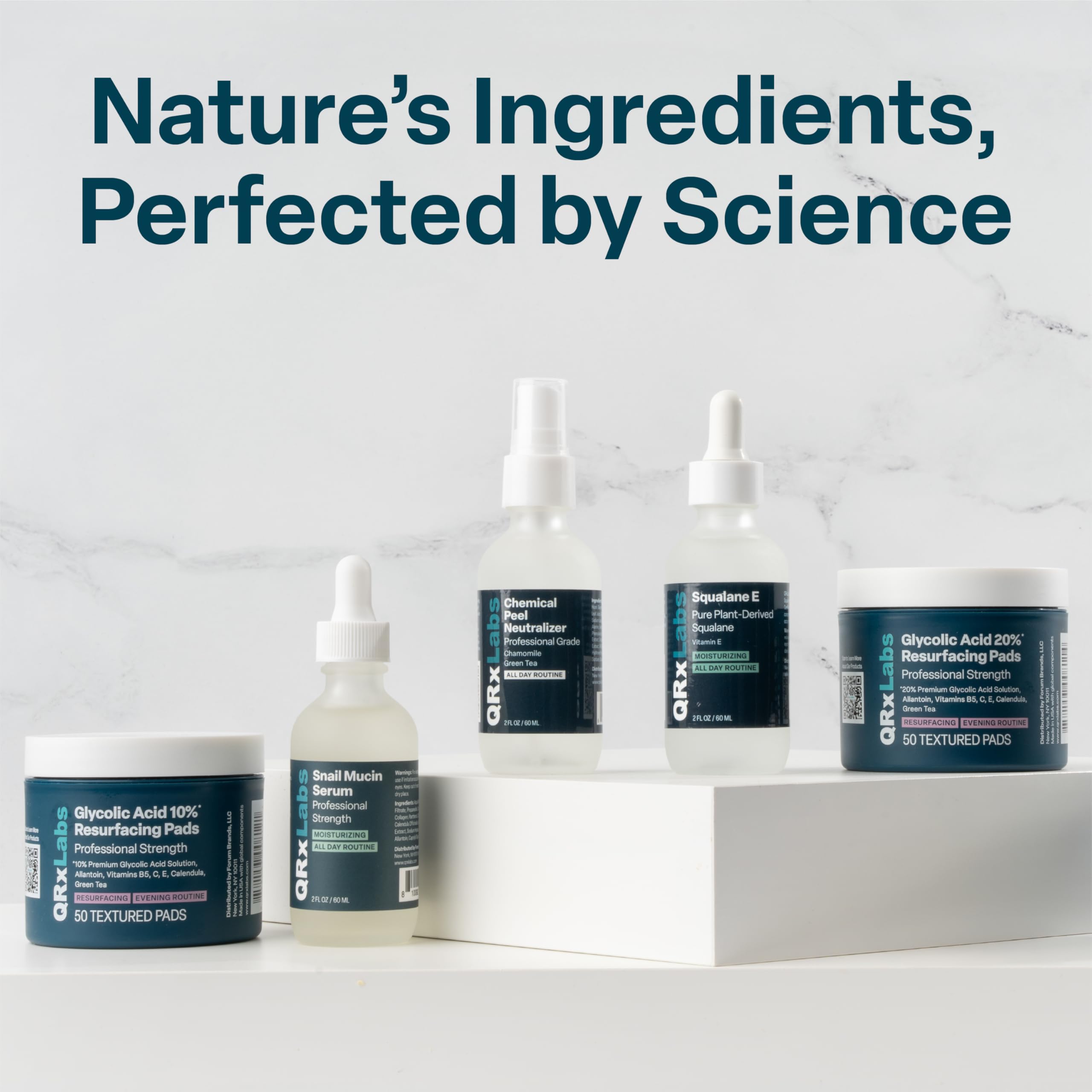 QRxLabs Niacinamide Serum 2oz packaging display highlights value and versatile skincare use