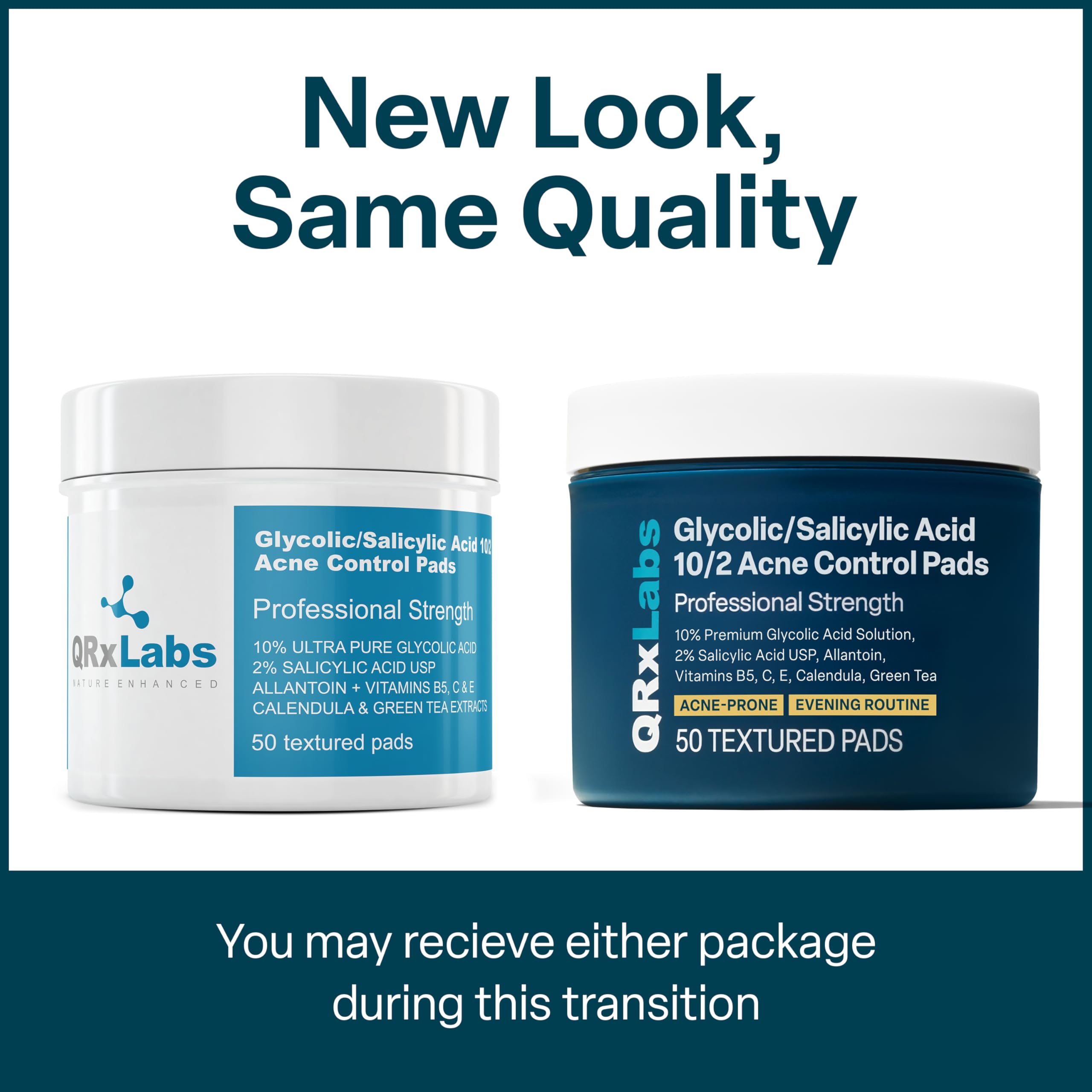 QRxLabs pads applying on face for refreshed, clean skin.