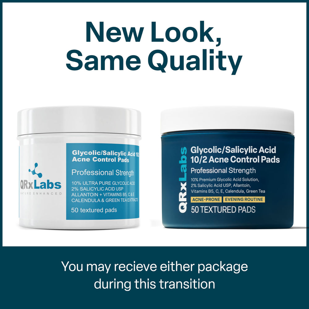 QRxLabs pads applying on face for refreshed, clean skin.