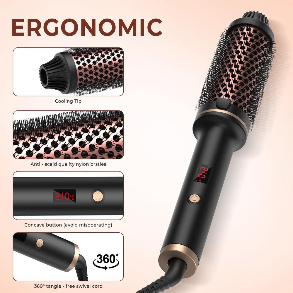 QSOOWIS 360-degree swivel cord allows easy maneuvering while styling