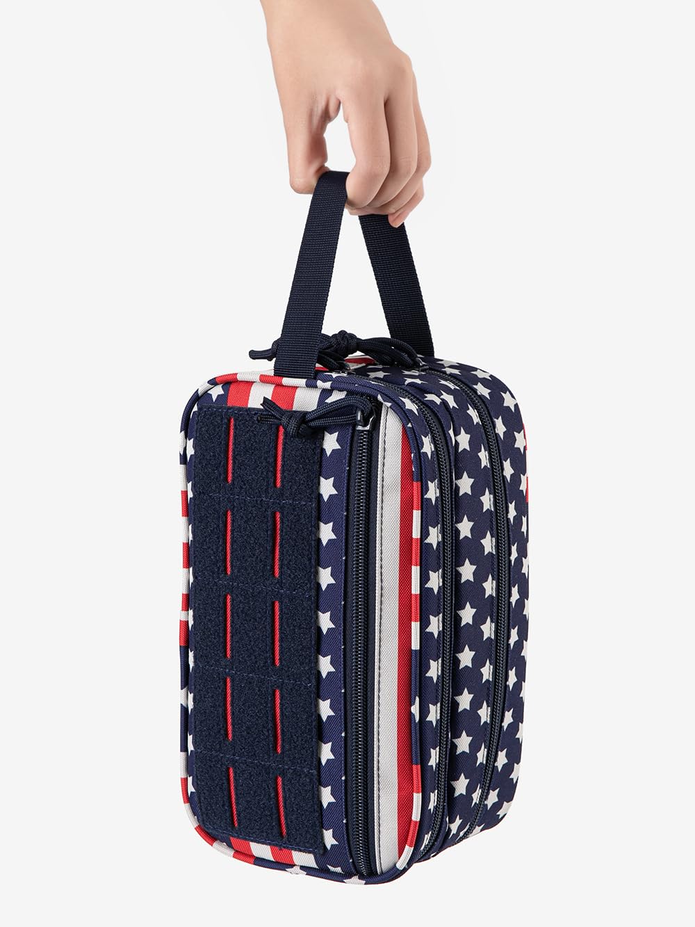 QT&QY tactical toiletry bag star-spangled design for rugged style