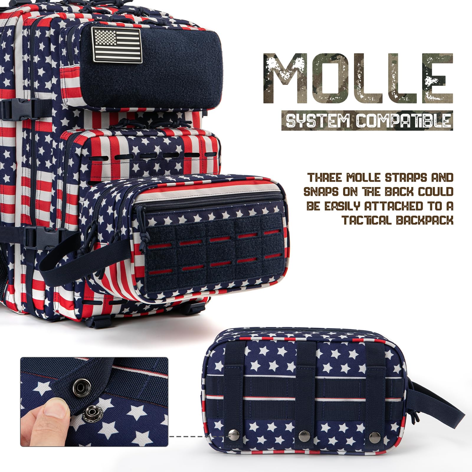 QT&QY tactical toiletry bag ideal for travel and outdoor use