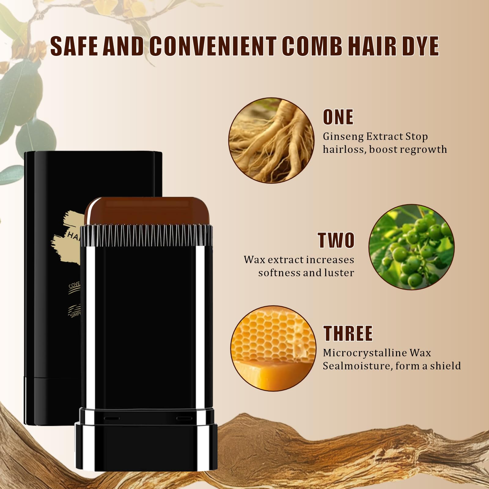 Qtaikong gray-coverage-temples shows targeted color for new growth.
