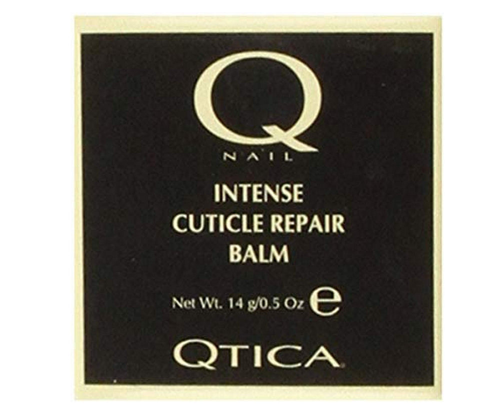 QTICA Intense Cuticle Repair Balm texture swirl shows creamy formula for damaged cuticles.