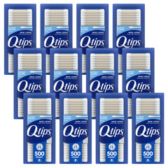 Q-tips Cotton Swabs original pack-12 box for everyday beauty and care tasks.