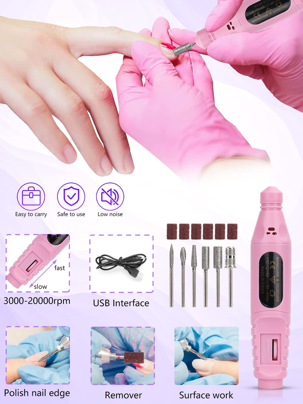 Quaferen 6W UV-led lamp provides fast curing for gel nails.