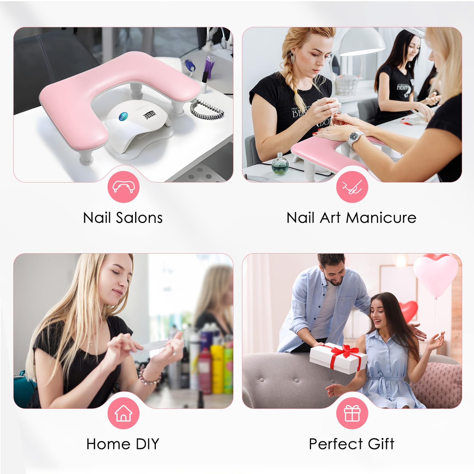 Quaferen arm rest gift box packaging ideal gift for nail art lovers.