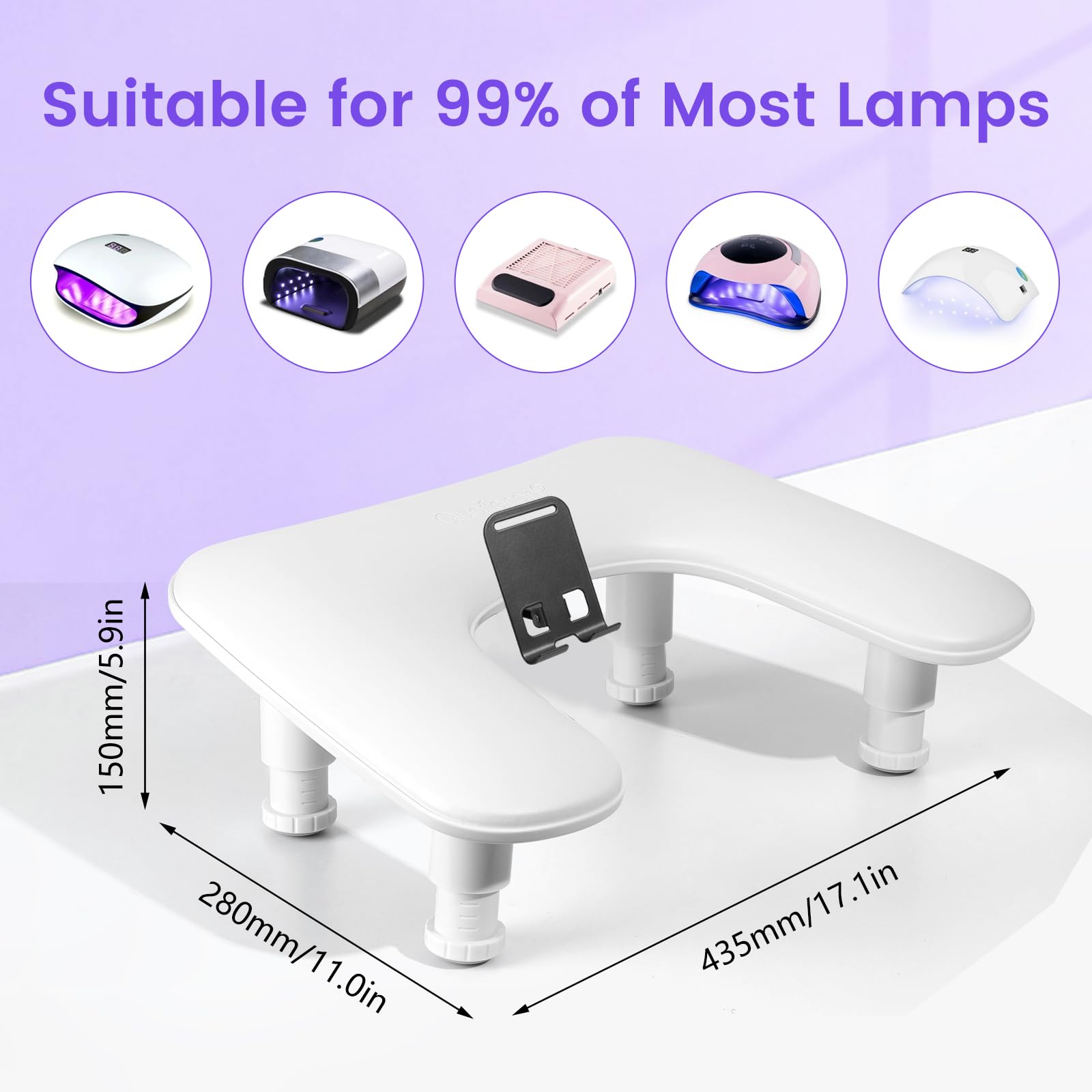 Quaferen Arm Rest tool-free setup lets you snap legs in 5 seconds.