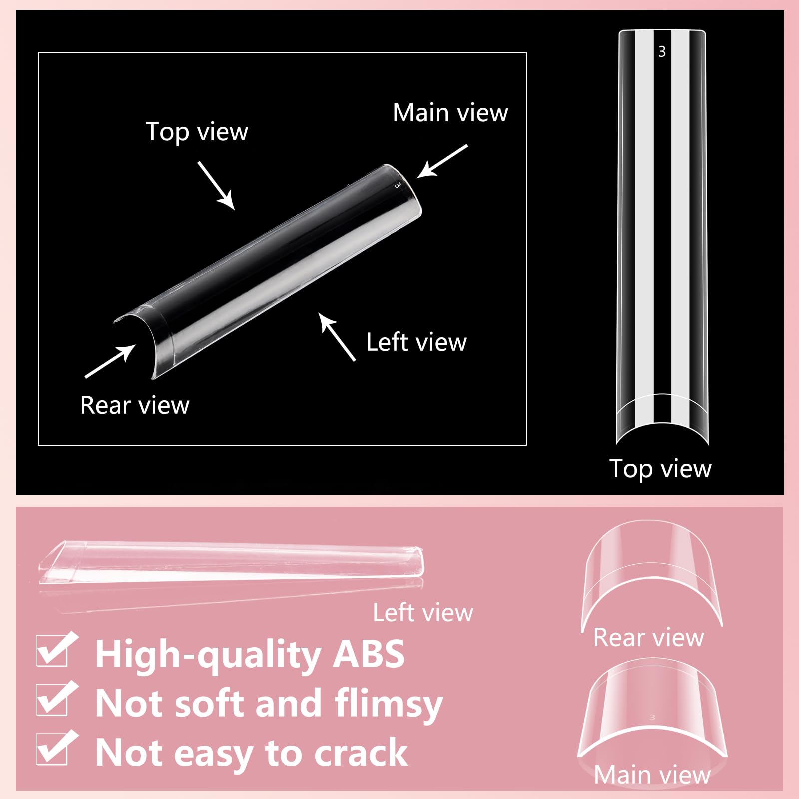 Quaferen long-nail design ideal for wedding, prom, or party looks