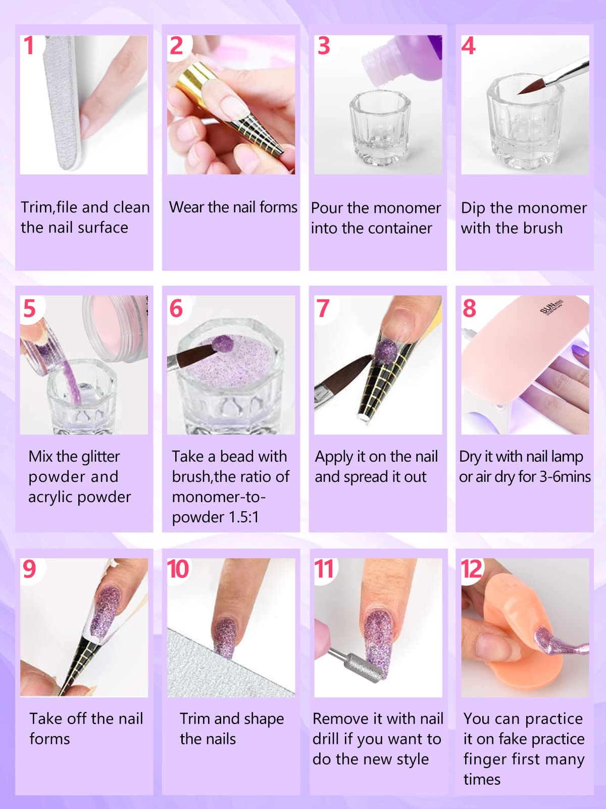 Quaferen nail art tools storage bag keeps supplies organized on the go.