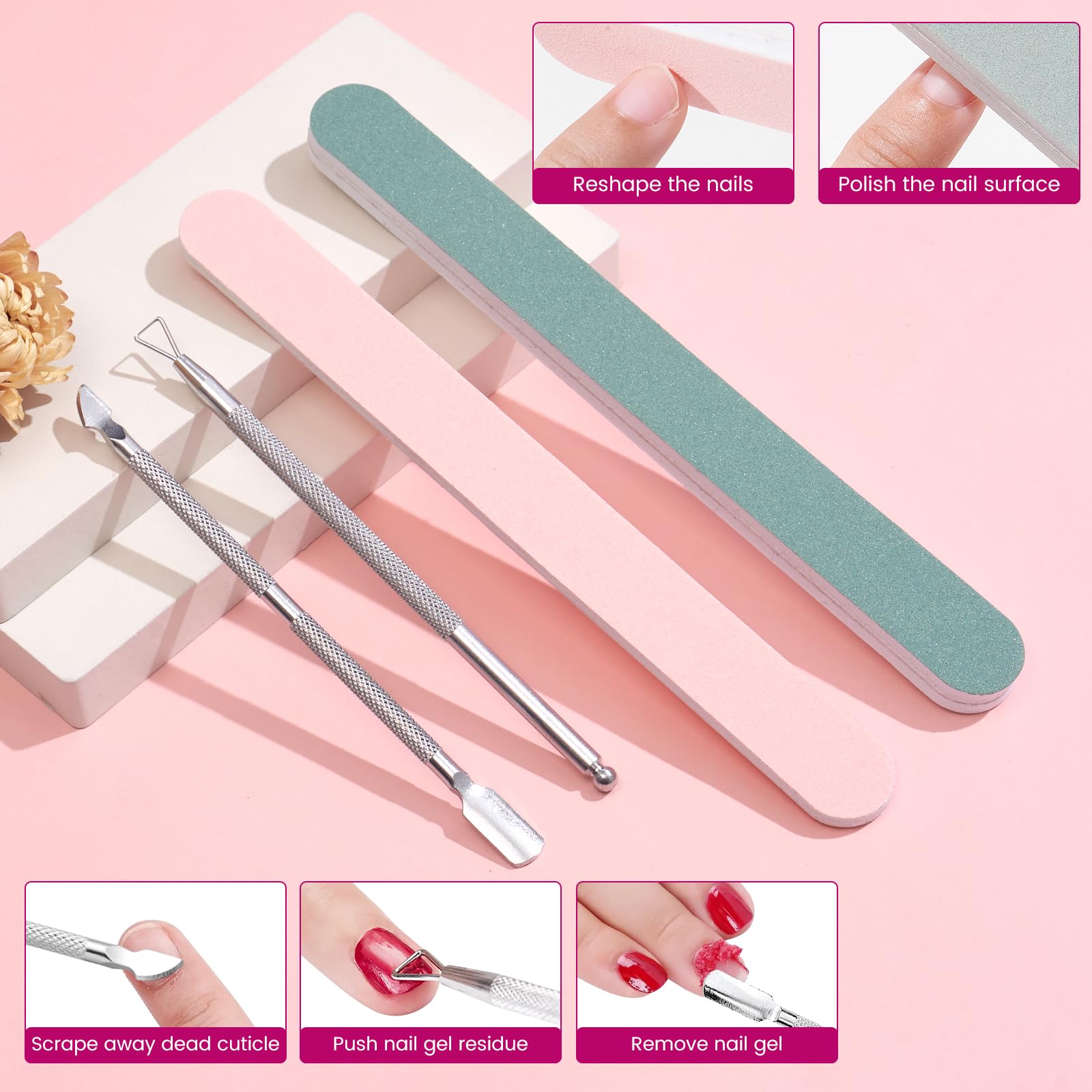 Quaferen nail file and accessories feature compact kit for home routines.