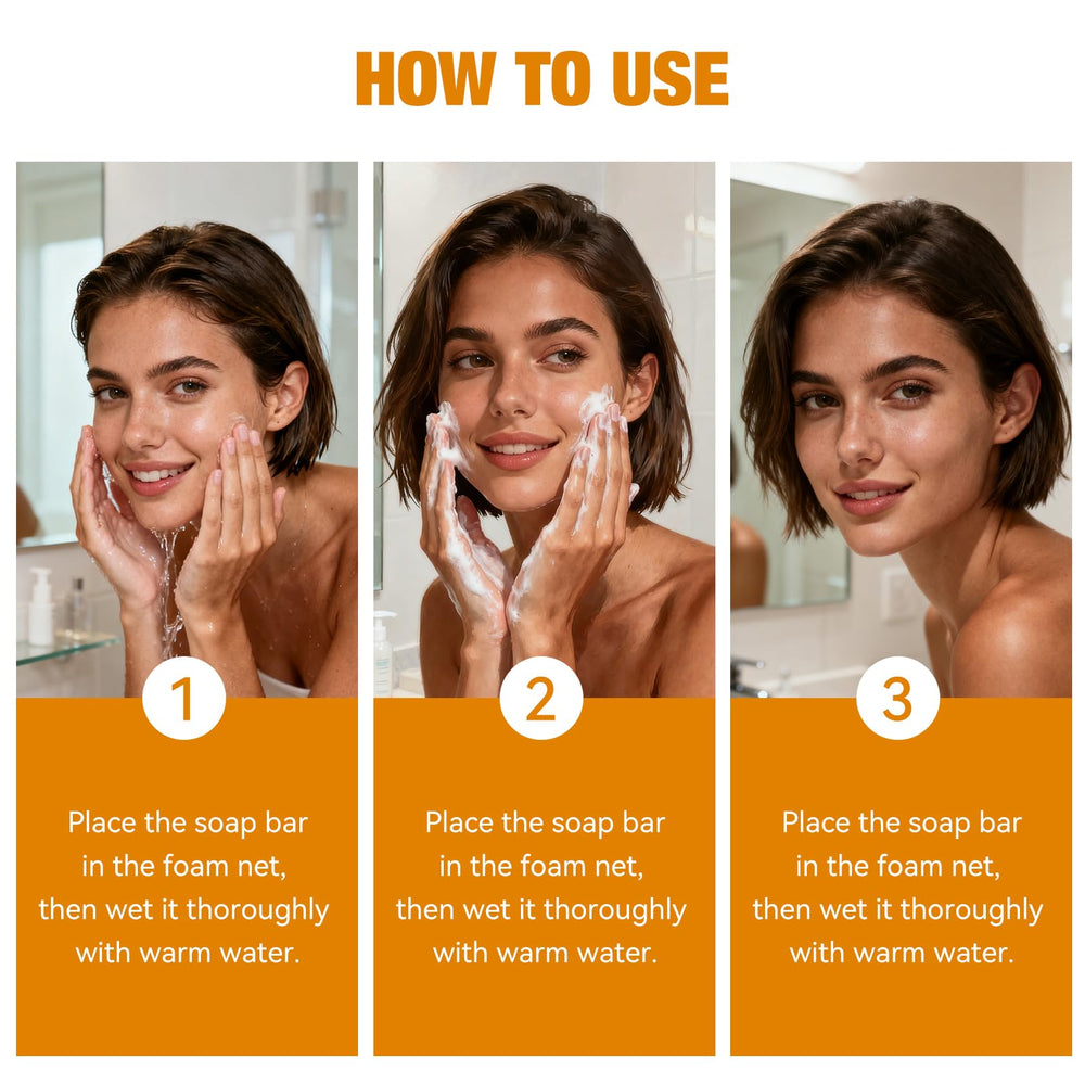 QualiLife Kojic turmeric soap bar biodegradable jojoba beads close-up
