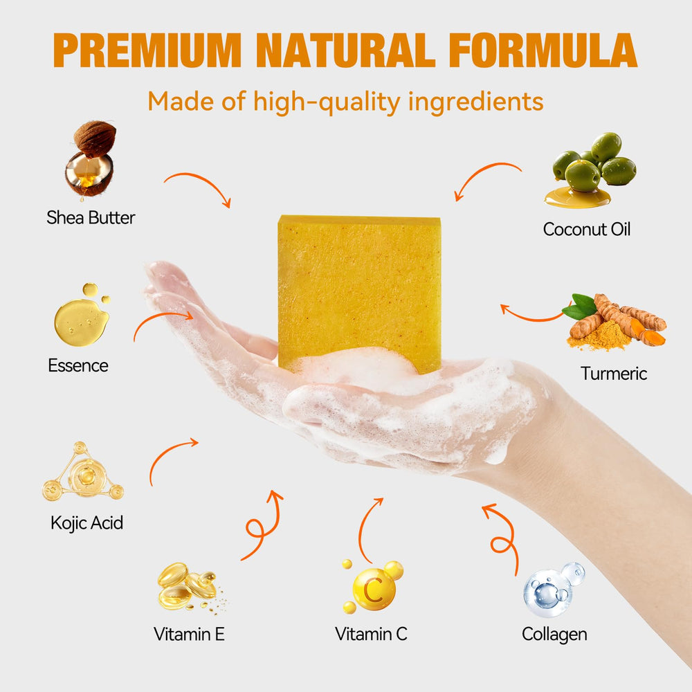 QualiLife Kojic turmeric soap bar packaging with vegan cruelty-free label