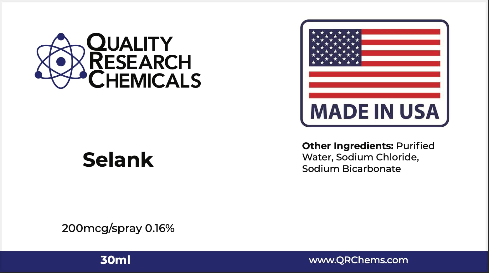 Quality Research Chemicals 30ml Selank bottle shows compact design for easy daily use.