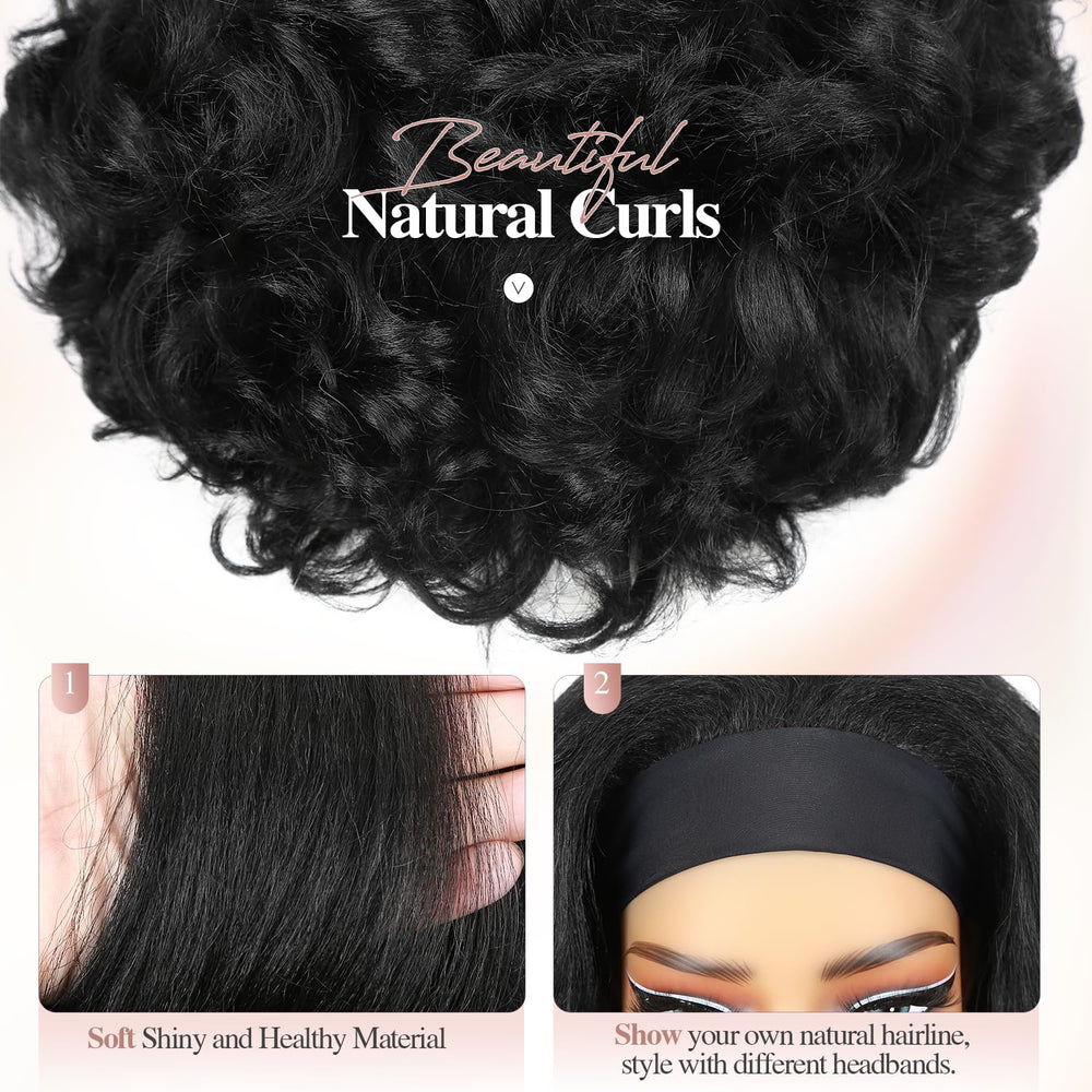 Quantum Love Headband Wig elastic ice silk band for comfortable all day wear.