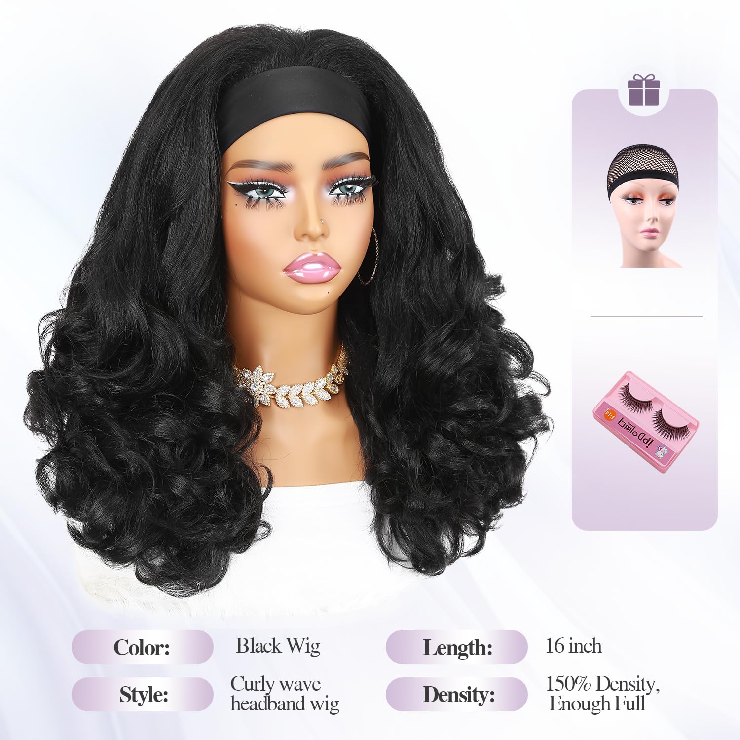 Quantum Love heat-resistant synthetic fiber ensures soft feel and long-lasting style.
