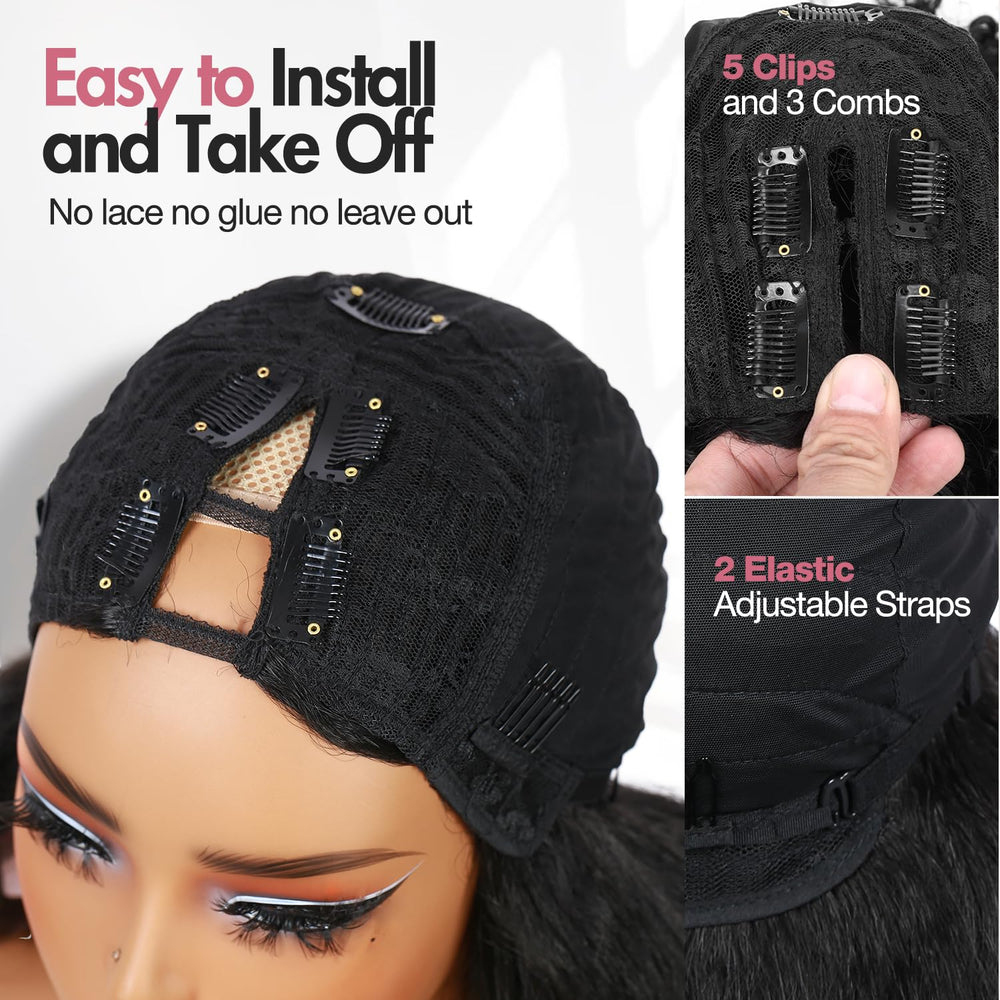 Quantum Love V Part Curly Wig heat-resistant fiber enables styling versatility