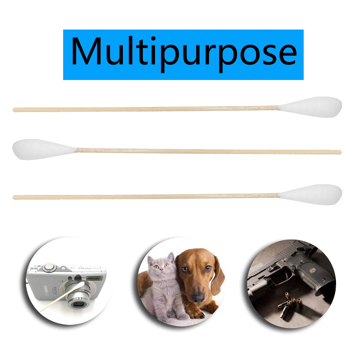 Quanzhou Chenchenchen pet ear and eye care cotton buds for gentle use.