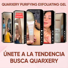 QUARXERY two-pcs-pack exfoliating gel packaging shows convenient on-the-go skincare.