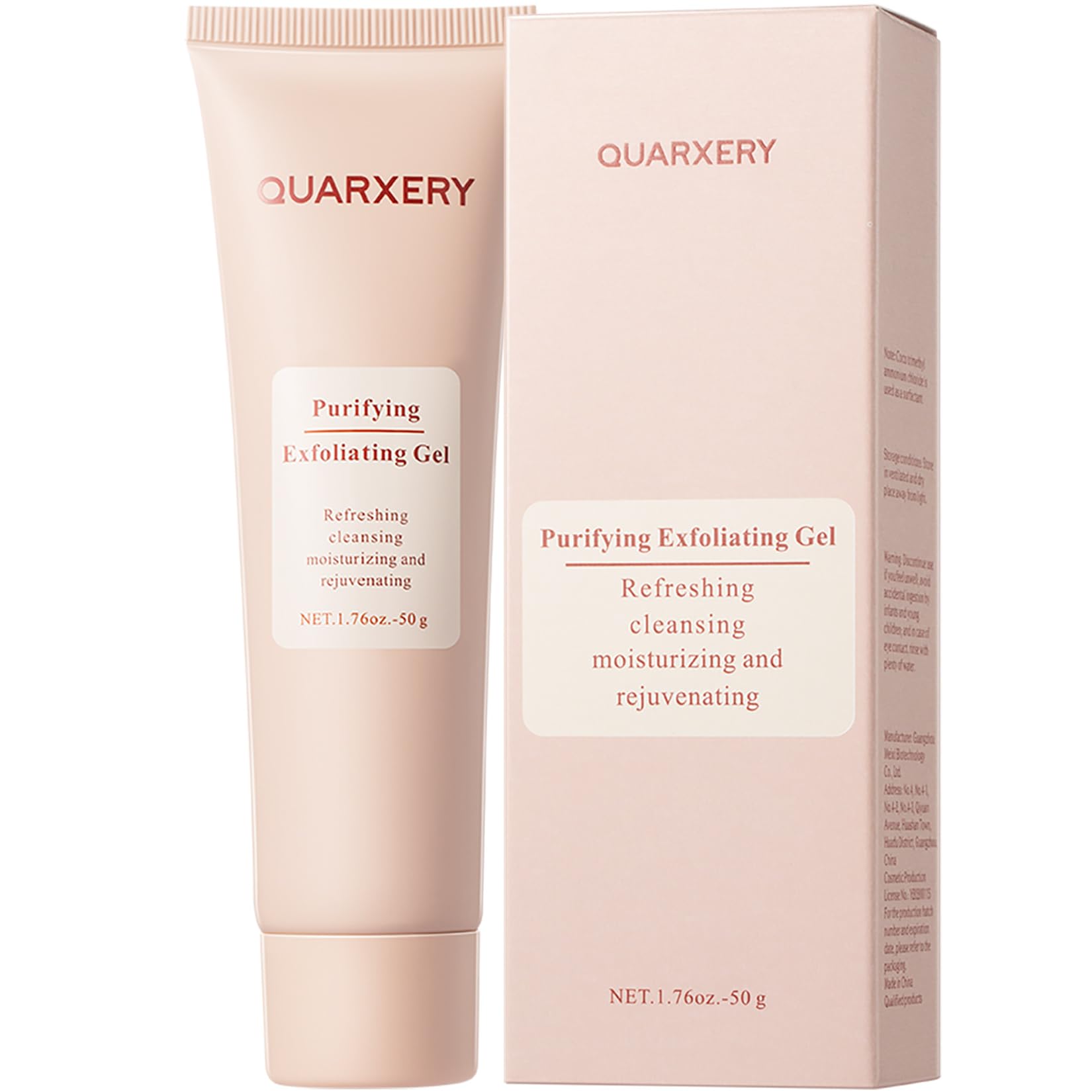 Quarxery Gentle Exfoliating Gel bottle dispense for daily cleansing on sensitive skin