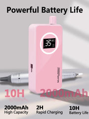 Qaucdlnd Nail Drill USB-C charging demonstrates quick and portable power.
