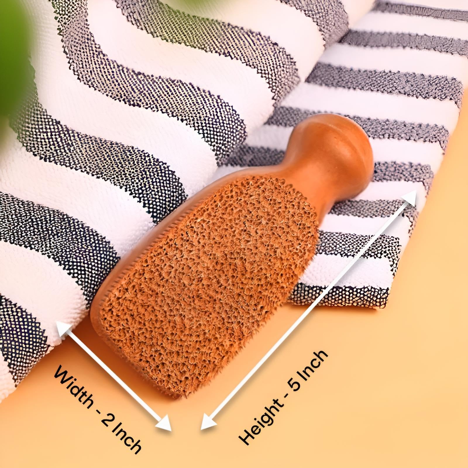 QUBA LINEN pumice stone rough side closeup for effective callus and rough skin removal