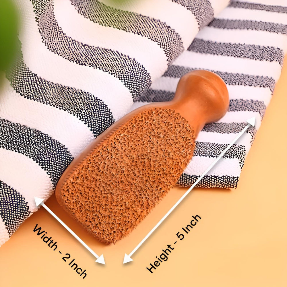 QUBA LINEN pumice stone rough side closeup for effective callus and rough skin removal