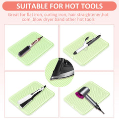 Quccefods hot tools mat under curling iron prevents heat damage