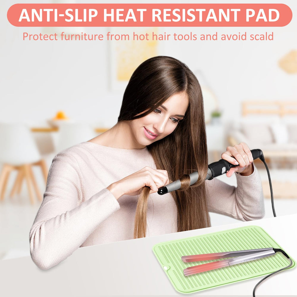 Quccefods portable hair tools mat rolled for compact travel storage