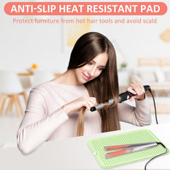 Quccefods portable hair tools mat rolled for compact travel storage