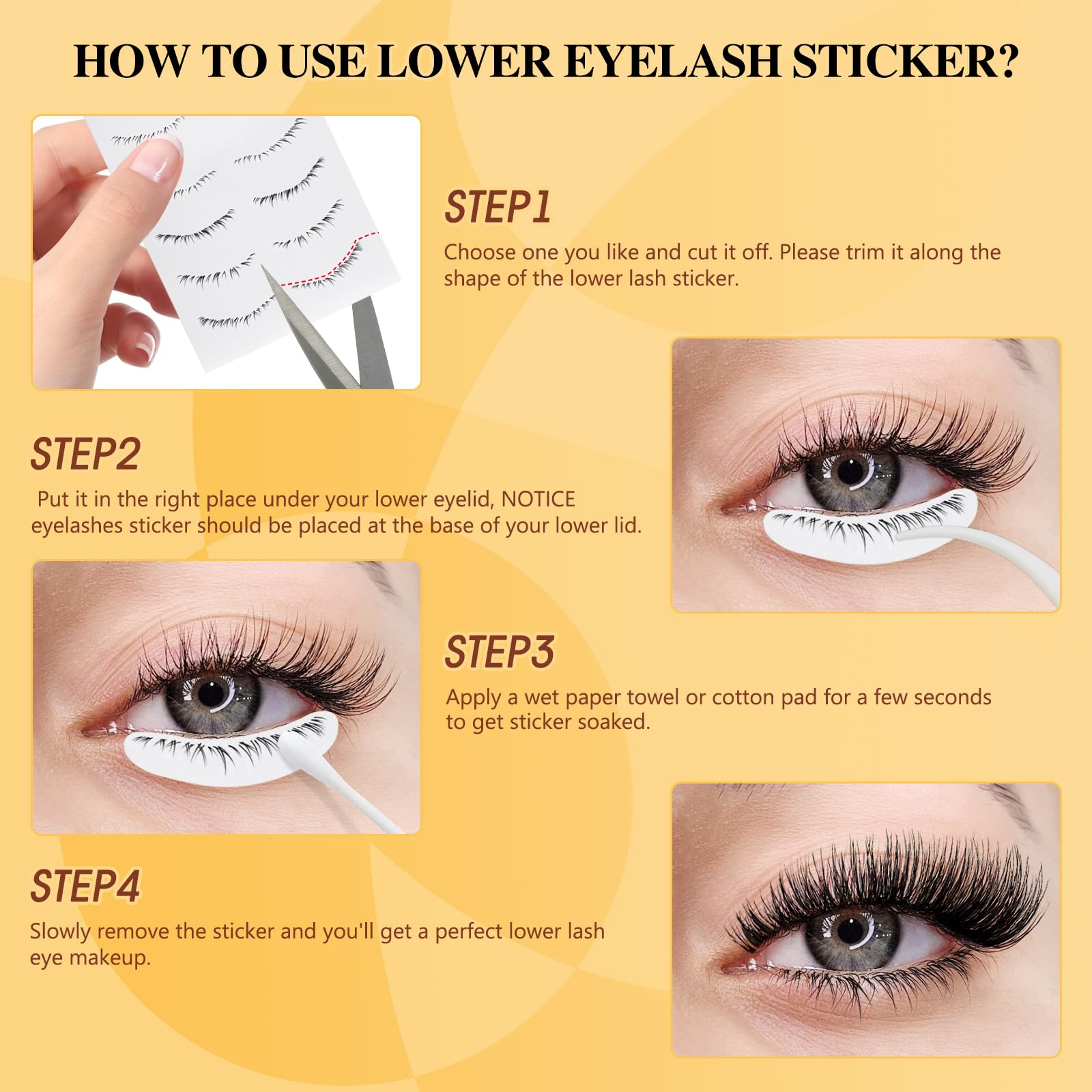 QUEWEL easy wear removal demo shows quick lash handling.