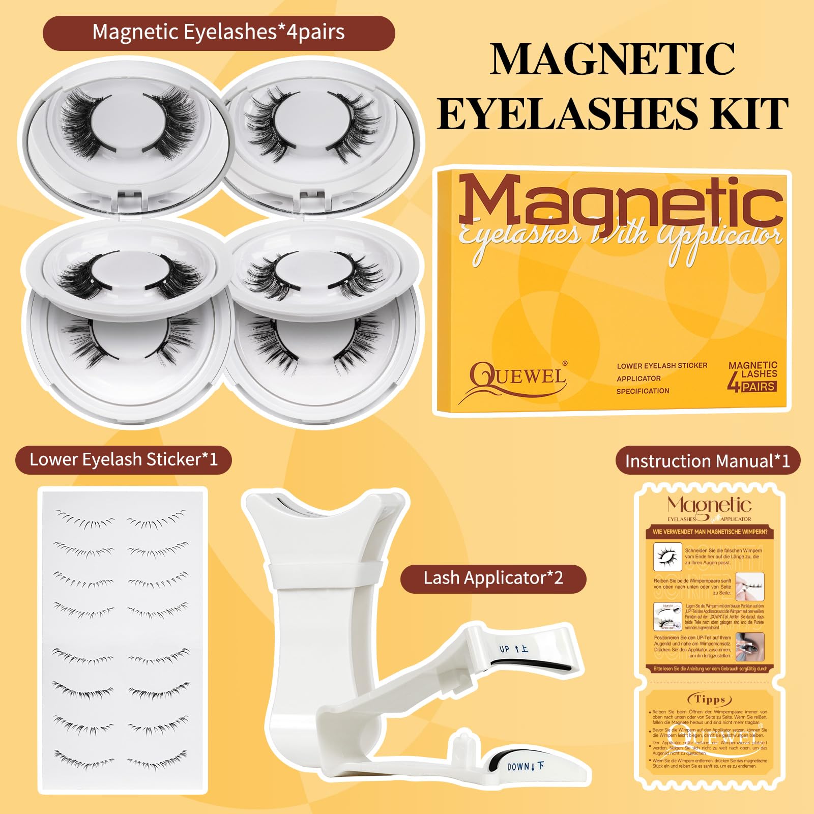 QUEWEL instruction sheet assists beginners with simple steps.