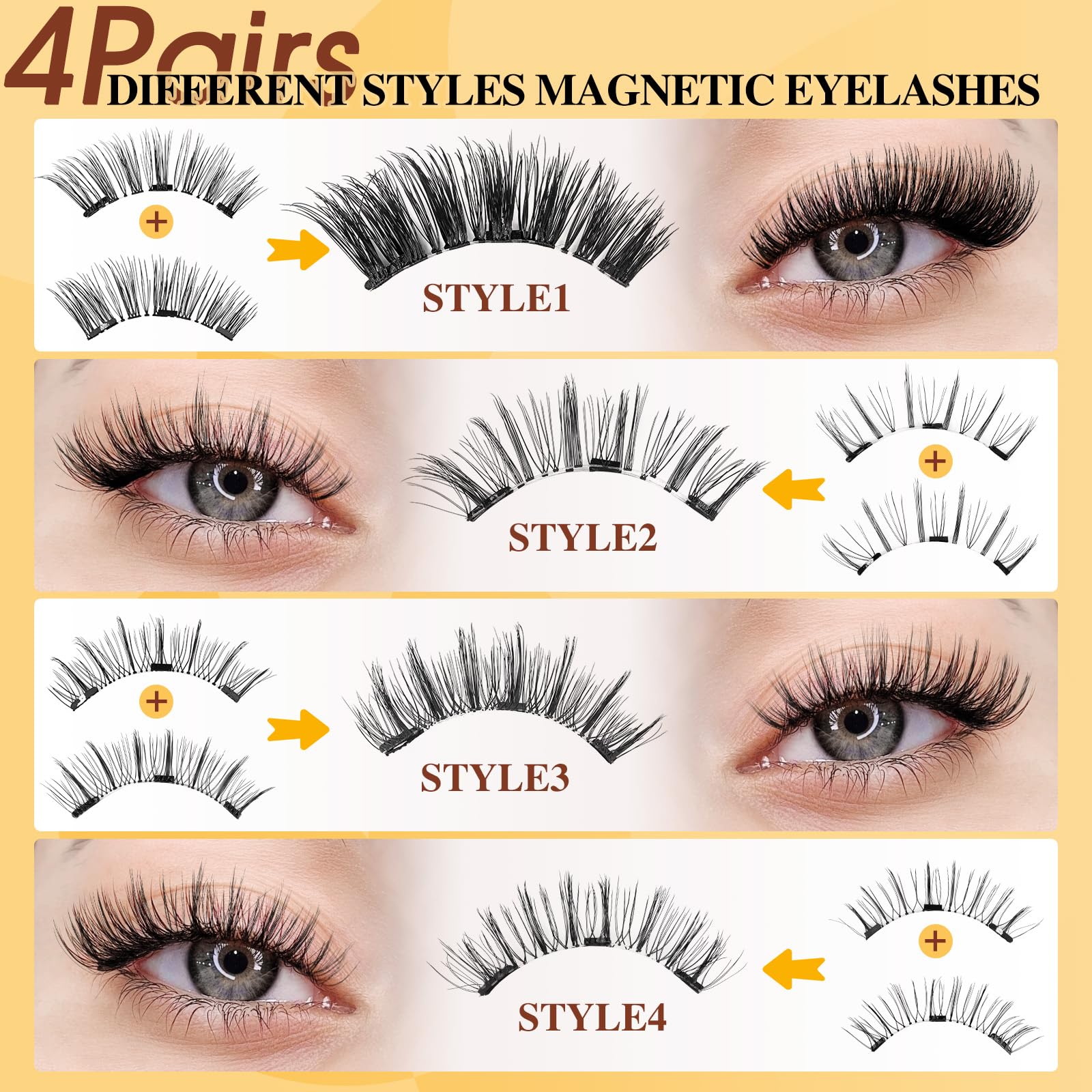 QUEWEL magnetic lashes box with mirror enables portable travel touch-ups.