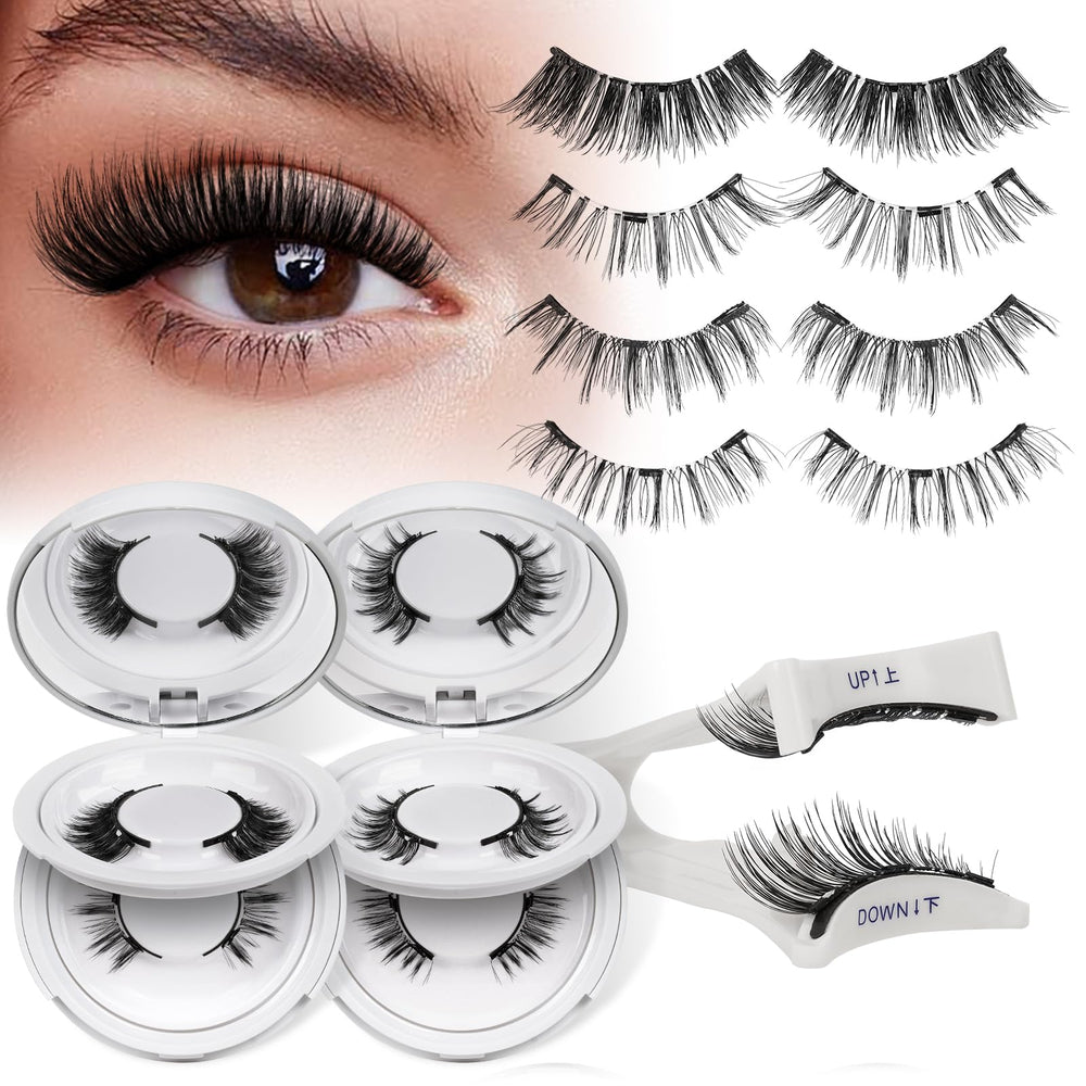 QUEWEL No Glue Magnetic Eyelashes kit enables quick, glue-free lash enhancement.