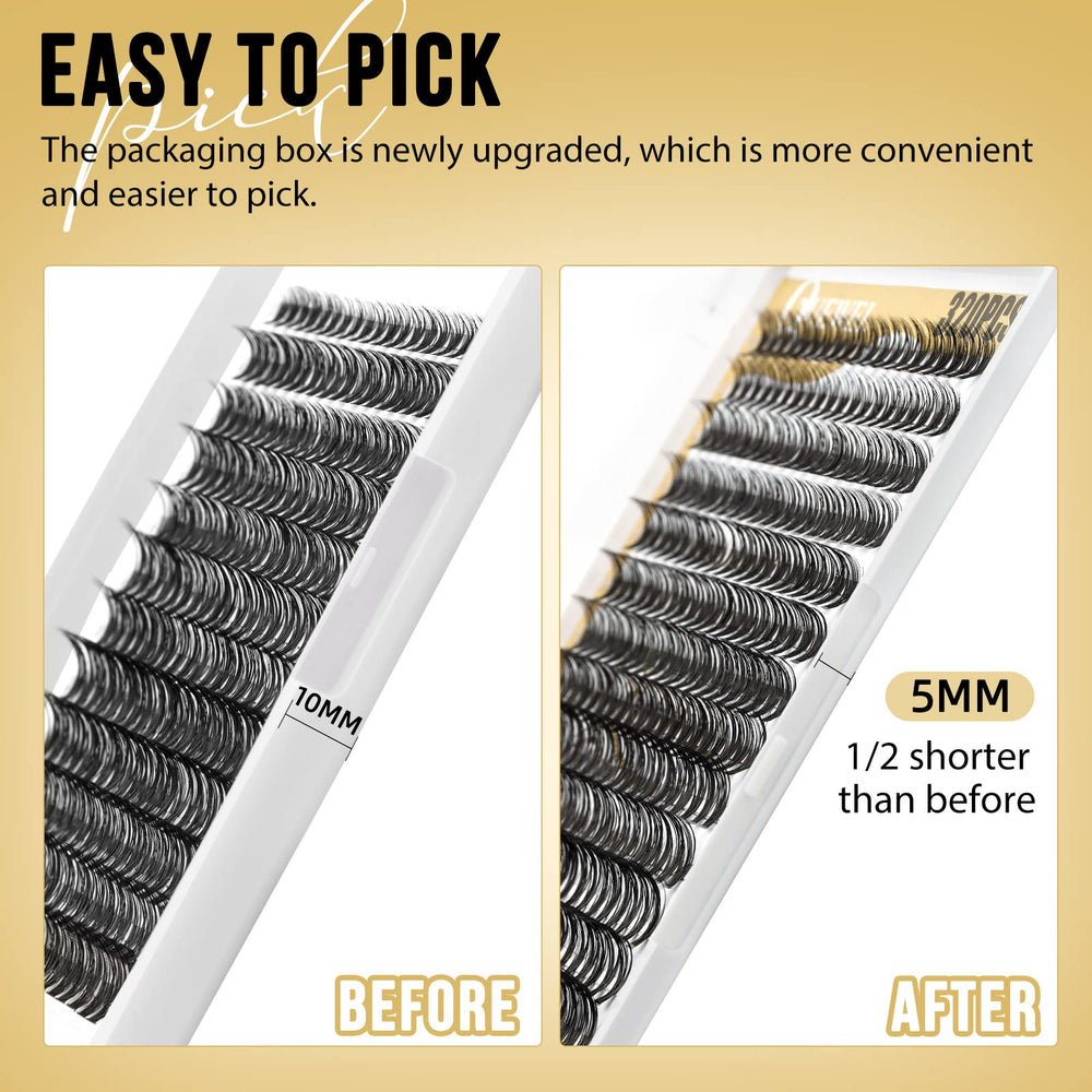 QUEWEL Lash Clusters C and D curl options for customized lift