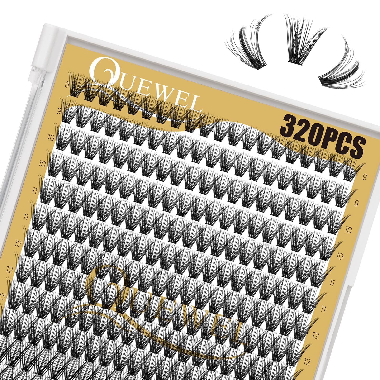 QUEWEL Lash Clusters length range 9-16mm for versatile looks