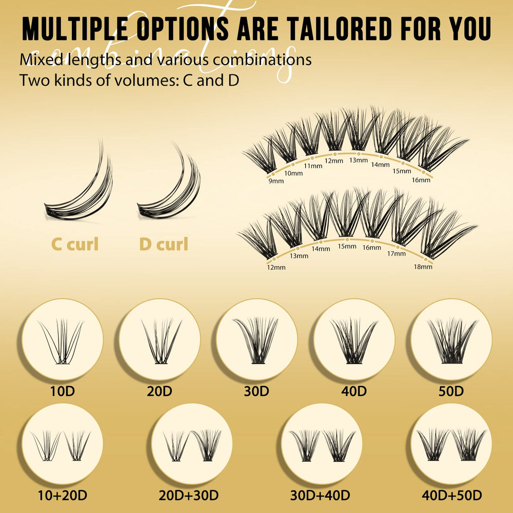 QUEWEL Lash Clusters improved tray design for easy removal