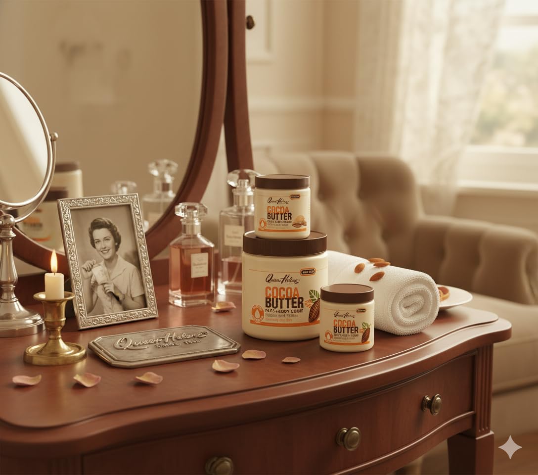 Queen Helene Cocoa Butter Creme application glide on forearm.
