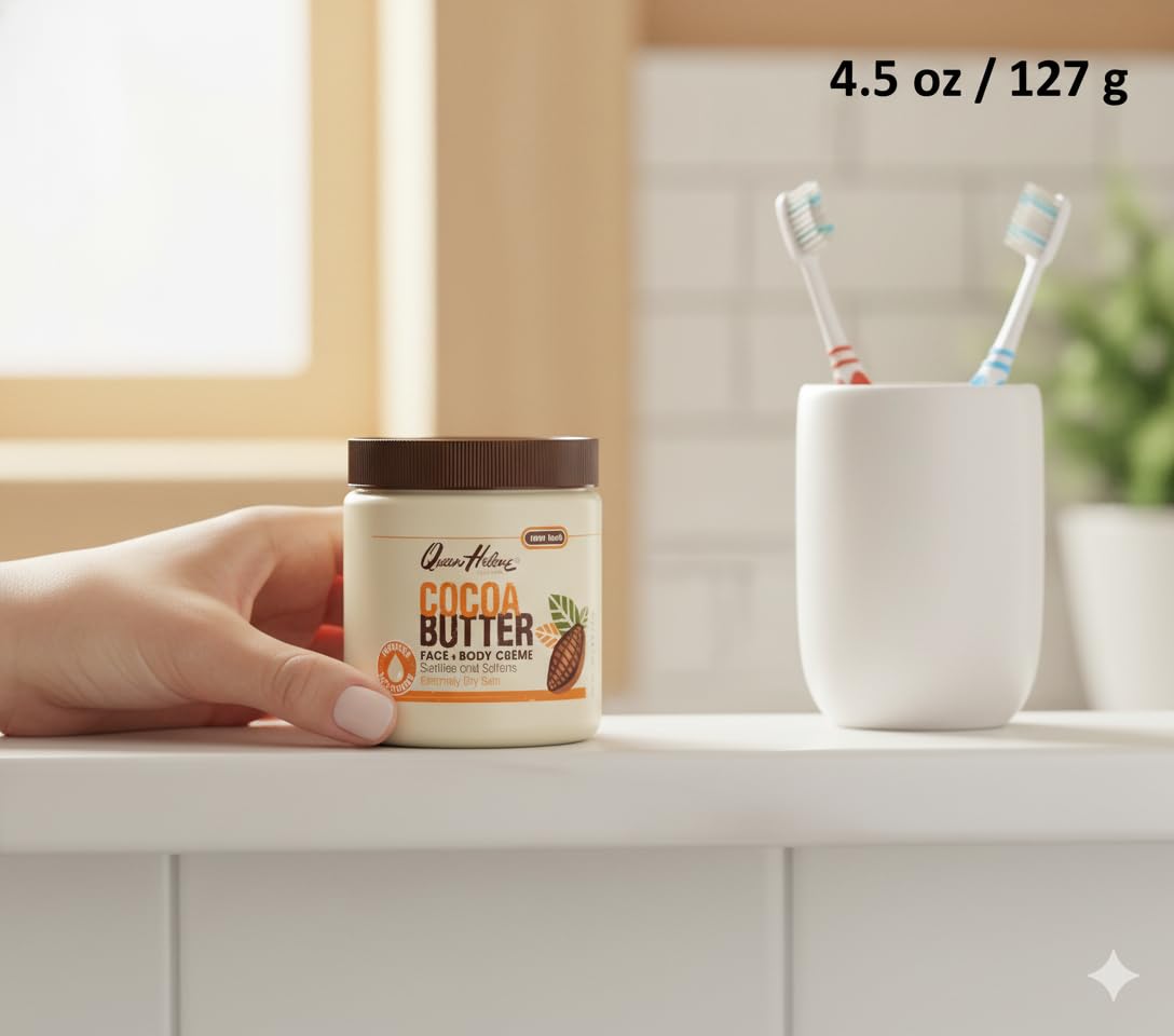 Queen Helene Cocoa Butter Creme daily-use hydration on dry areas.