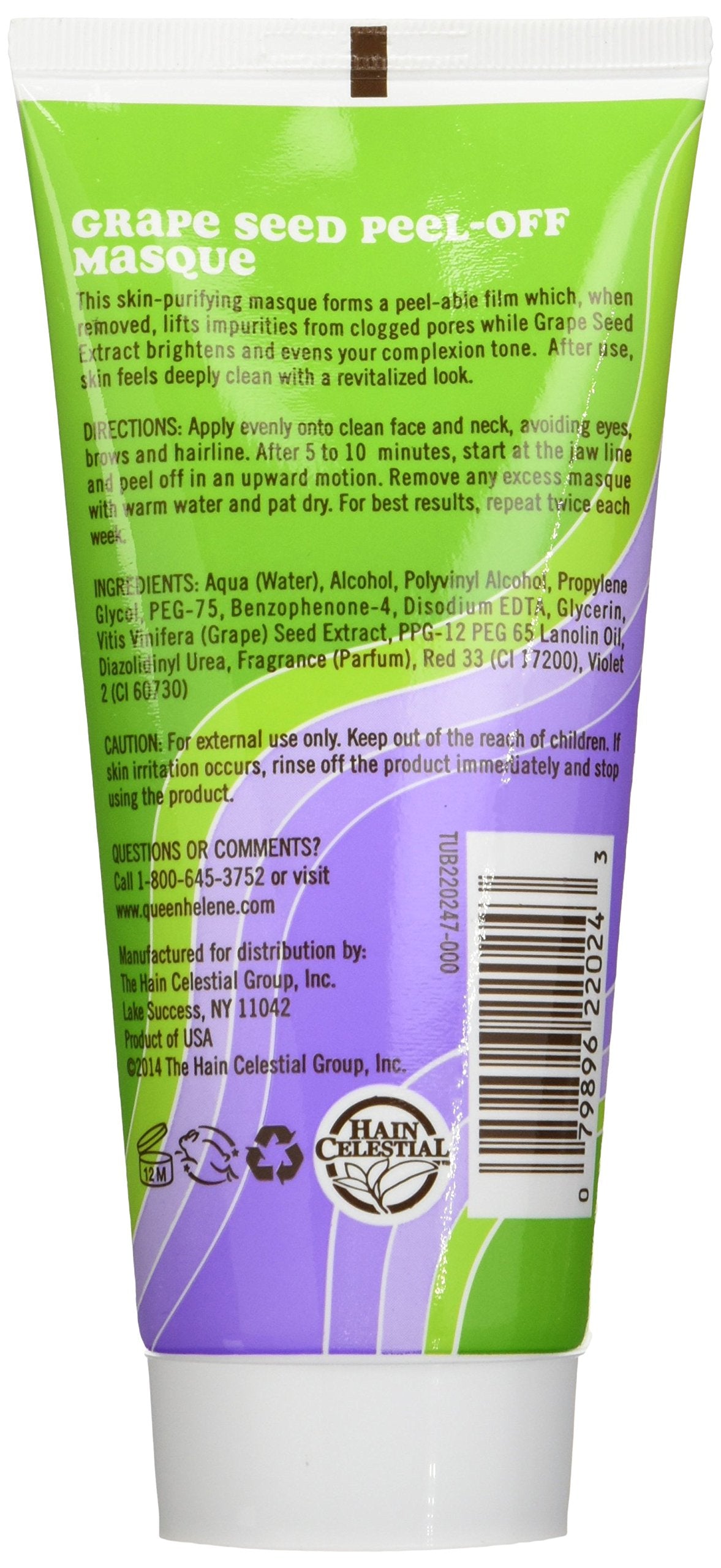 Queen Helene Grape Seed Peel-Off Masque being applied for cleansing and refresh