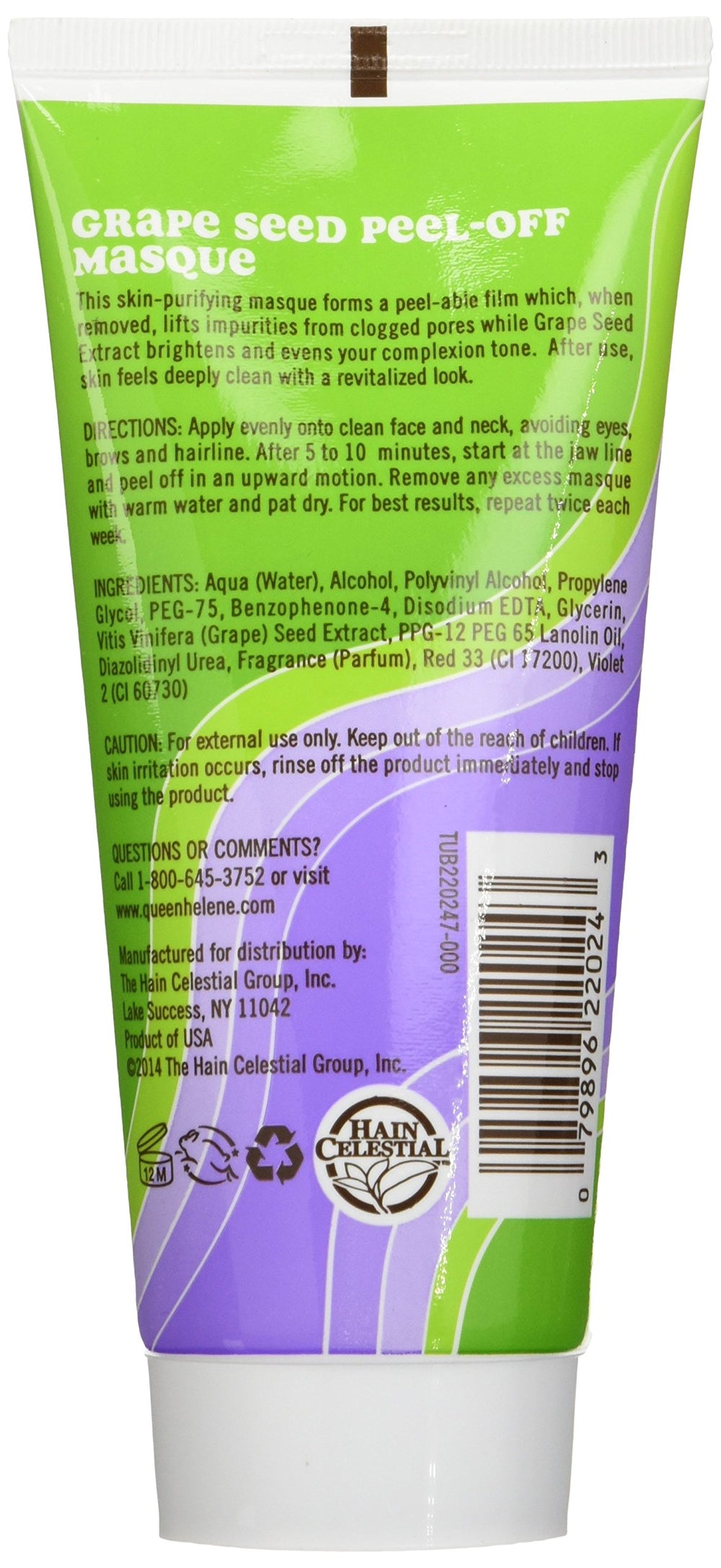 Queen Helene Grape Seed Peel-Off Masque being applied for cleansing and refresh